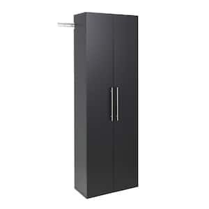 HangUps 24 in. W x 72 in. H x 12 in. D Large Storage Cabinet in Black ( 1-Piece )