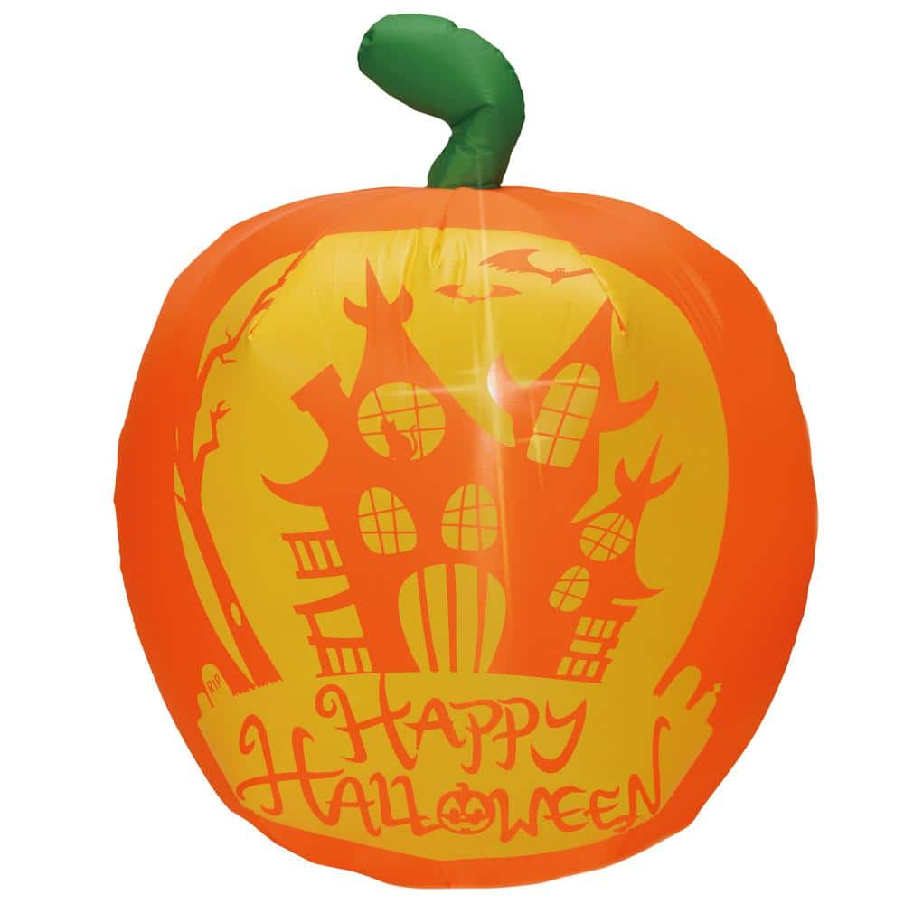 JOYIN 4 ft. Tall Orange and Green Plastic Halloween Panoramic