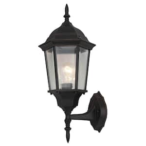 1-Light Oil Rubbed Bronze Outdoor Wall Lantern Sconce