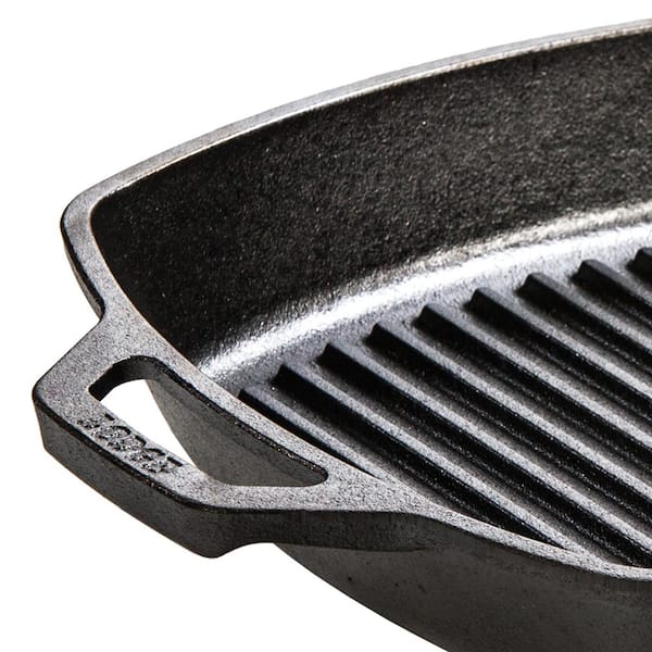 Lodge Cast Iron Square Griddle Pan Skillet Grill Ribs 8SGP 10.5" USA  Seasoned