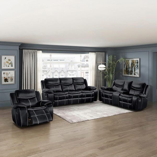 Lazzara Austin 87.5 in. W Pillow Top Arm Faux Leather Rectangle