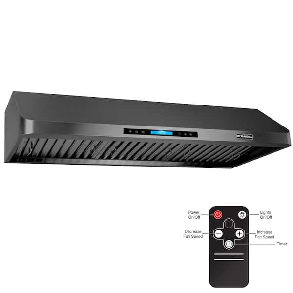 48 in. 900 CFM Designer Ducted Under Cabinet Range Hood in Black PVD Stainless Steel, LED Light, Dishwasher-Safe Filters