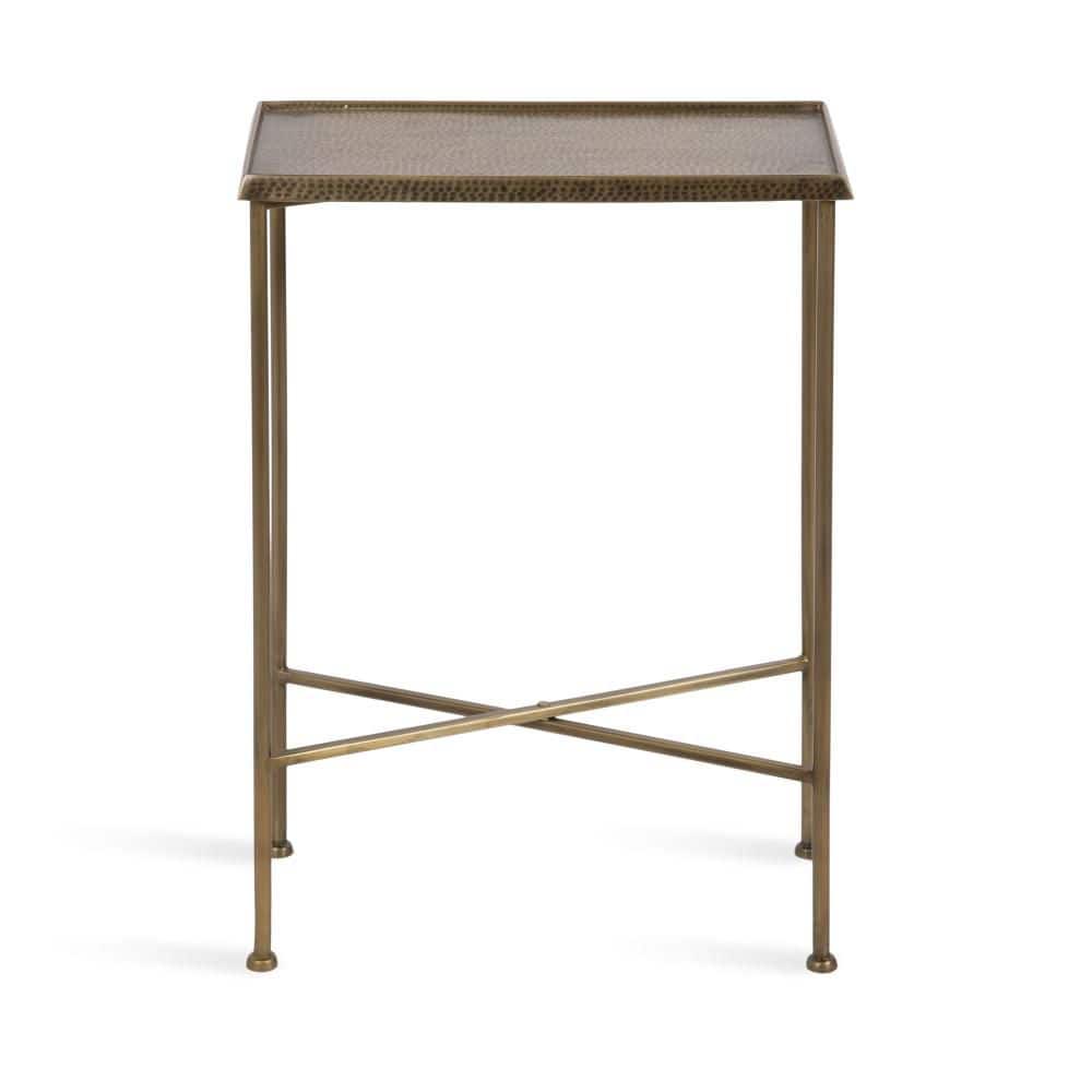 Sanzo 17 in. Gold Rectangle Metal End Table - thumbnail 7