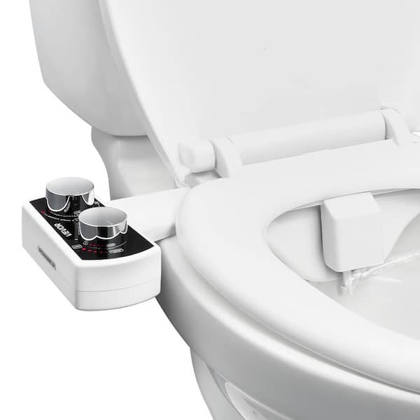 Non-Electric Bidet Toilet Seat Attachment, Attachable Bidet System Bidet Attachment with Dual Retractable Nozzles