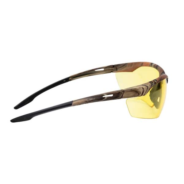 Safe Handler Yellow, Crystal Clear Lens Color Temple Safety Glasses,  (72-Pairs) BLSH-ESCR-CLLCT-SG4Y-72 - The Home Depot