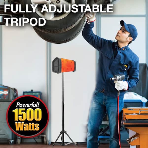 HANDY HEATER Heatwave Pro Tripod 1500-Watt 5 in. Black Electric