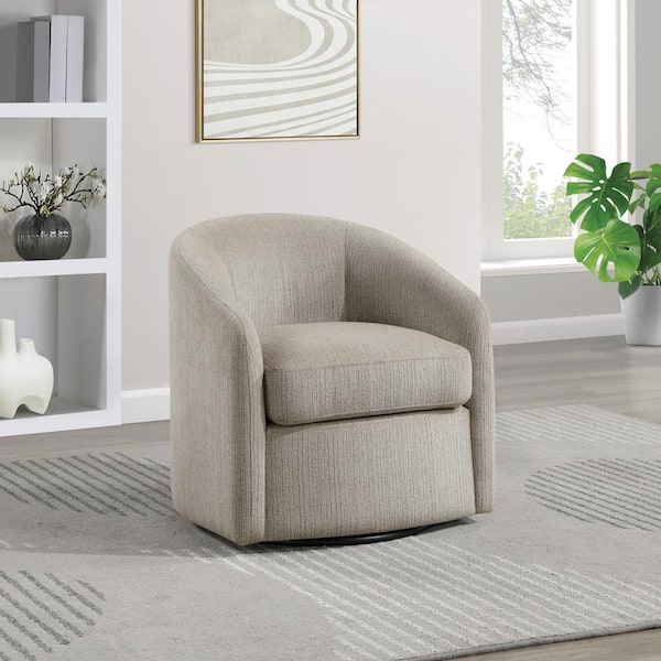 Bella Marble Fabric Swivel Side Chair