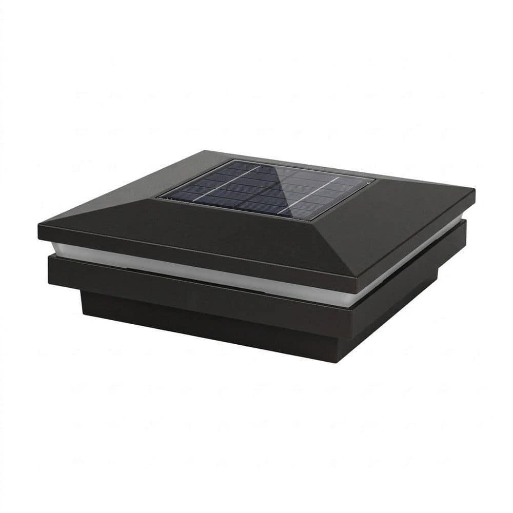 5 in. x 5 in. Serene Black Composite Flat Top Post Cap with Halo Light (Power Supply Sold Separately) price history on PriceWatchPro