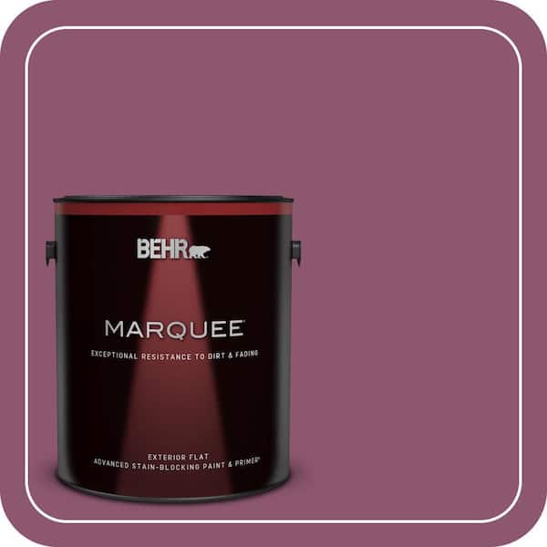 BEHR MARQUEE 1 gal. #PPU1-17 Majestic Orchid Flat Exterior Paint & Primer