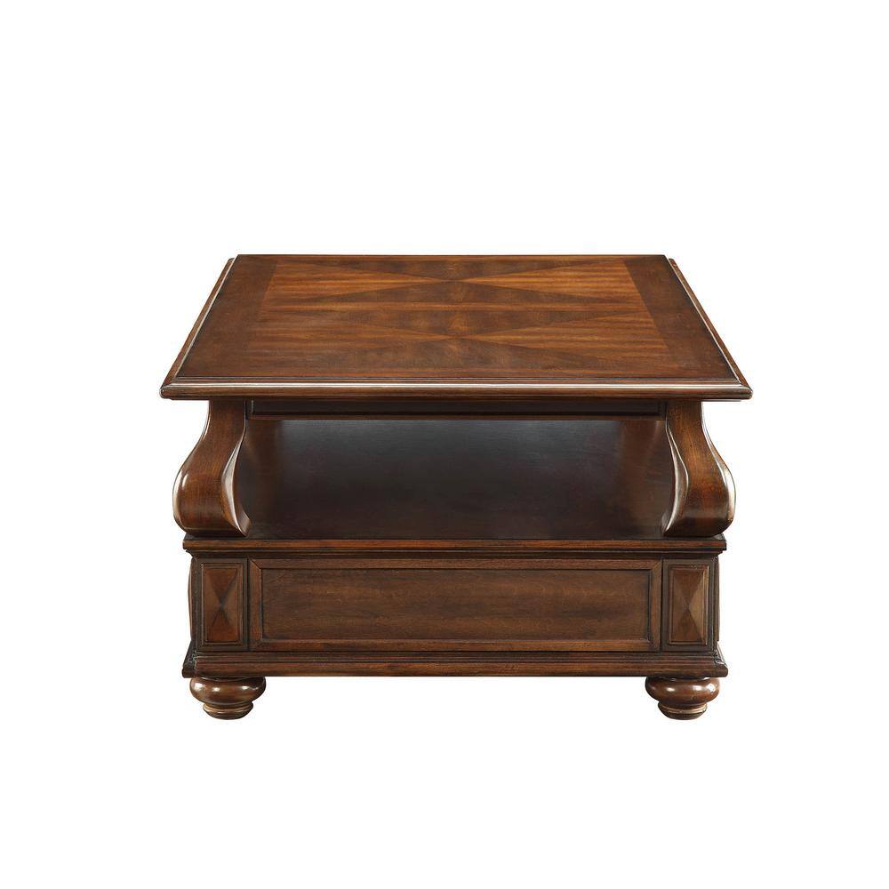 Amado Classic Walnut Rectangular Coffee Table with Storage