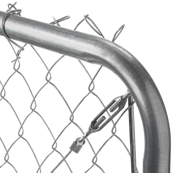 Galvanized Chain Link Fence Kit - Includes All Parts