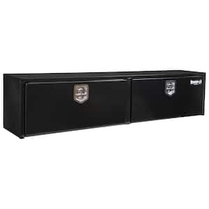 18 x 16 x 90 In. Black Steel Top Mount Truck Tool Box