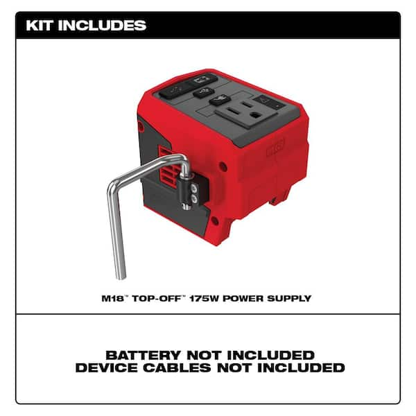 M18 18-Volt Lithium-Ion 175-Watt Powered Compact Inverter for M18 Batteries (Tool-Only)