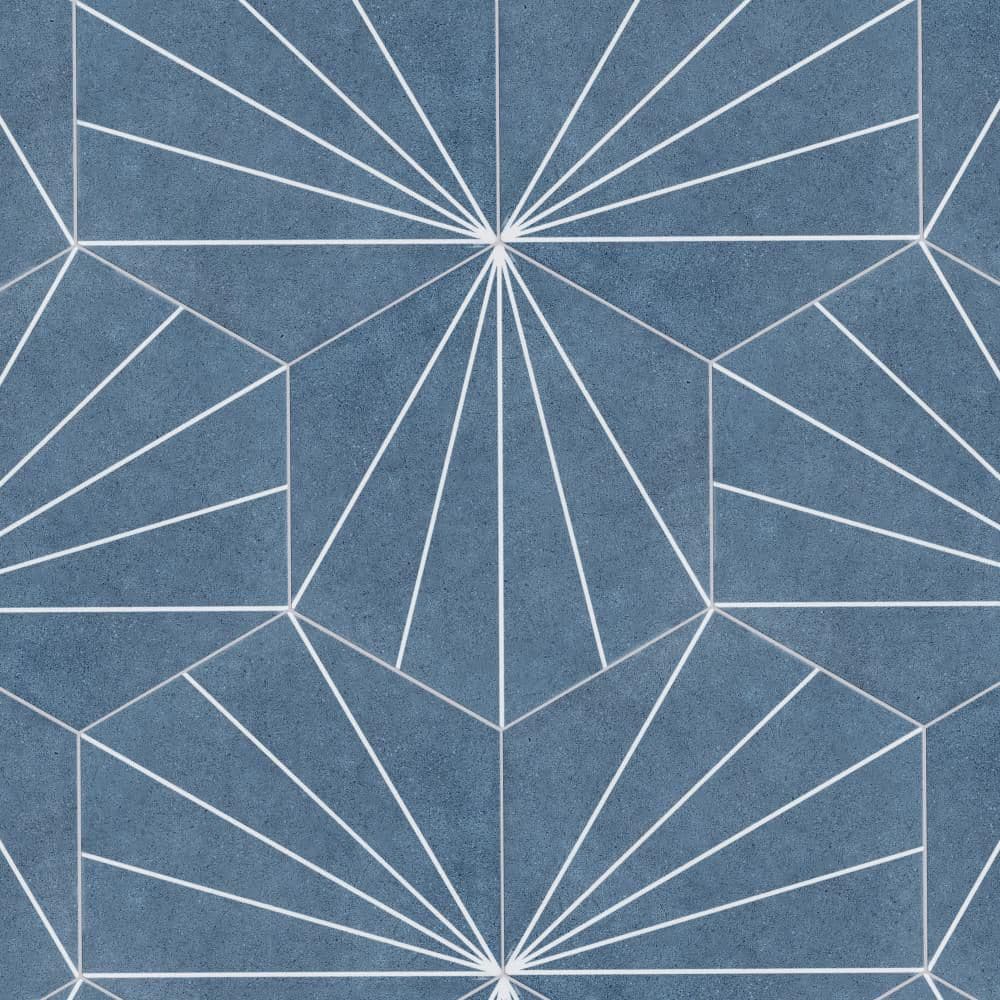 Aster Hex Azul 9 in. x 10 in. Porcelain Floor and Wall Tile (6.89 sq. ft./Case) price history on PriceWatchPro