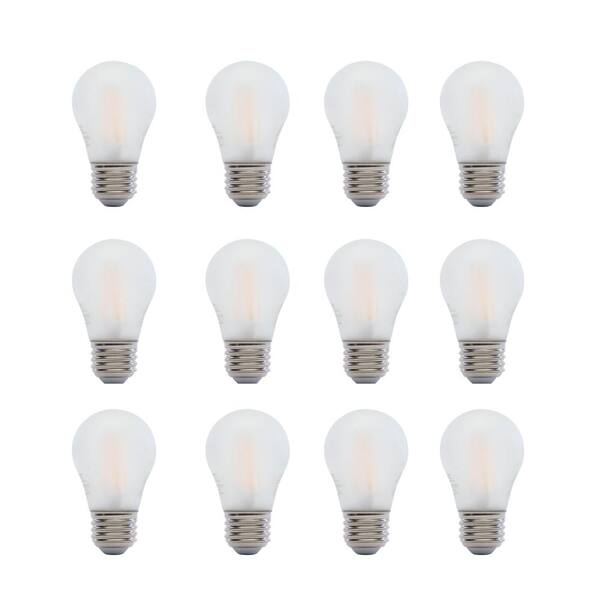 Feit Electric 60 Watt Equivalent A15 Dimmable Filament Cec White Glass Led Ceiling Fan Light Bulb Bright 3000k 12 Pack Bpa1560w930cafil2rp6 The Home Depot - What Is The Brightest Light Bulb For A Ceiling Fan