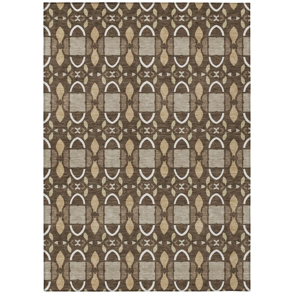 Chantille Machine Washable Indoor/Outdoor Abstract ACN2920 Chocolate 9 ft. x 12 ft. Area Rug price history on PriceWatchPro