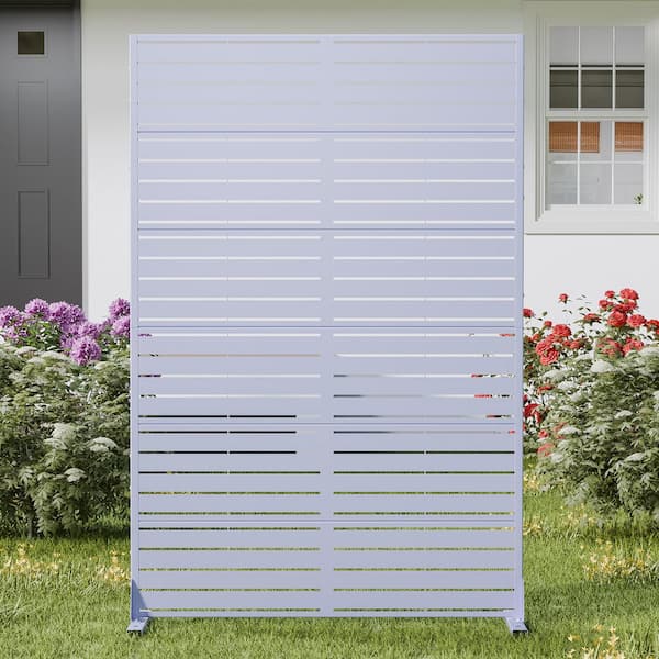 16 in. L x 47 in. W x 72 in. H Lavender Purple Outdoor Rectangular Metal Galvanized Privacy Screen Fence Garden Panels
