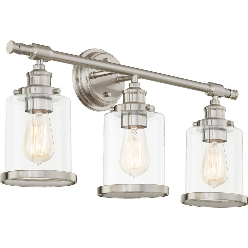 Alford 3-Light Brushed Nickel Dimmable Vanity Sconce