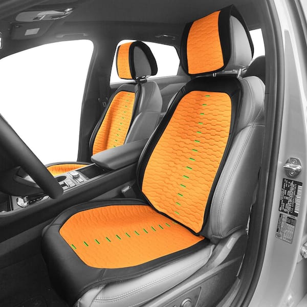 Polyester 25.5 in. x 20 in. x 0.25 in. Colorful Stich Front Seat Cushions