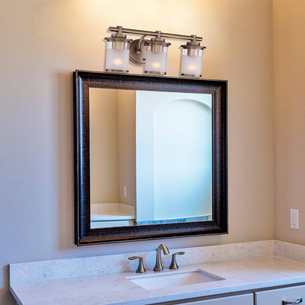 Essence Dimmable 3-Light Vanity Wall Light in Old Satin Brass