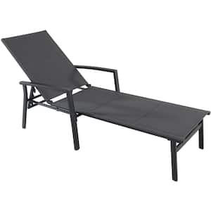Halsted Aluminum Outdoor Chaise Lounge, Modern Luxury Outdoor Furniture, Rust-Proof Aluminum Frame, Weather-Resistant