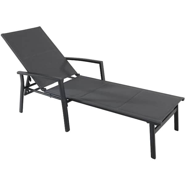 Hanover Halsted Aluminum Outdoor Chaise Lounge, Modern Luxury Outdoor Furniture, Rust-Proof Aluminum Frame, Weather-Resistant