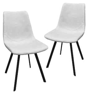 Markley Light Grey Faux Leather Dining Chair Set of 2