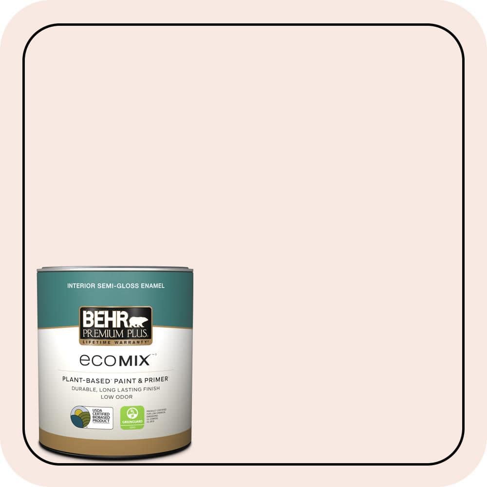 1 qt. #200C-1 Hush Pink Semi-Gloss Enamel EcoMix Plant-Based Interior Paint & Primer price history on PriceWatchPro