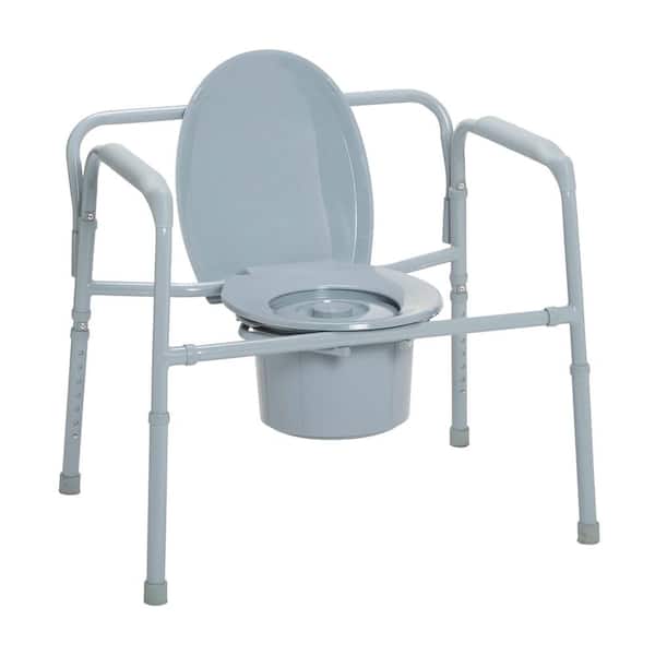 logica maximaal Ontwapening Drive Medical Heavy Duty Bariatric Folding Bedside Commode Seat 11117n-1 -  The Home Depot