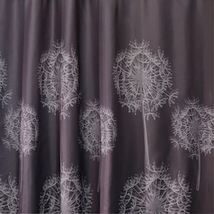Dandelion 72 in. x 72 in. Shower Curtain in Cocoa