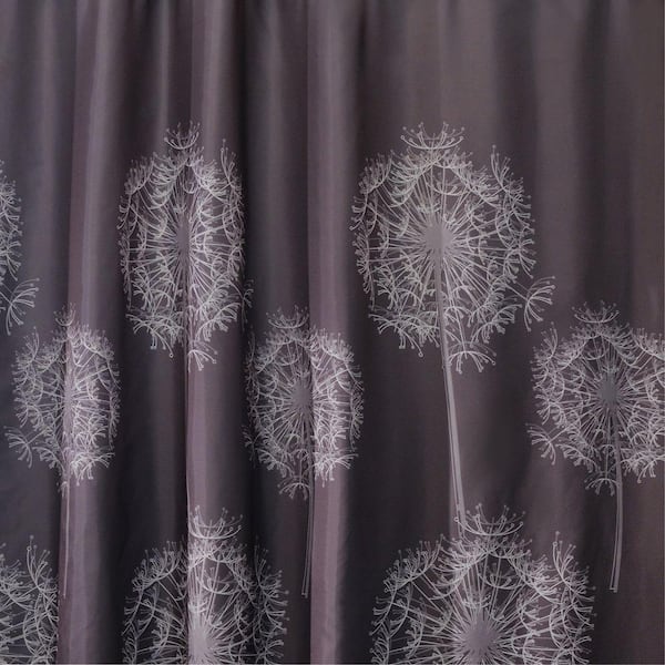interDesign Dandelion 72 in. x 72 in. Shower Curtain in Cocoa