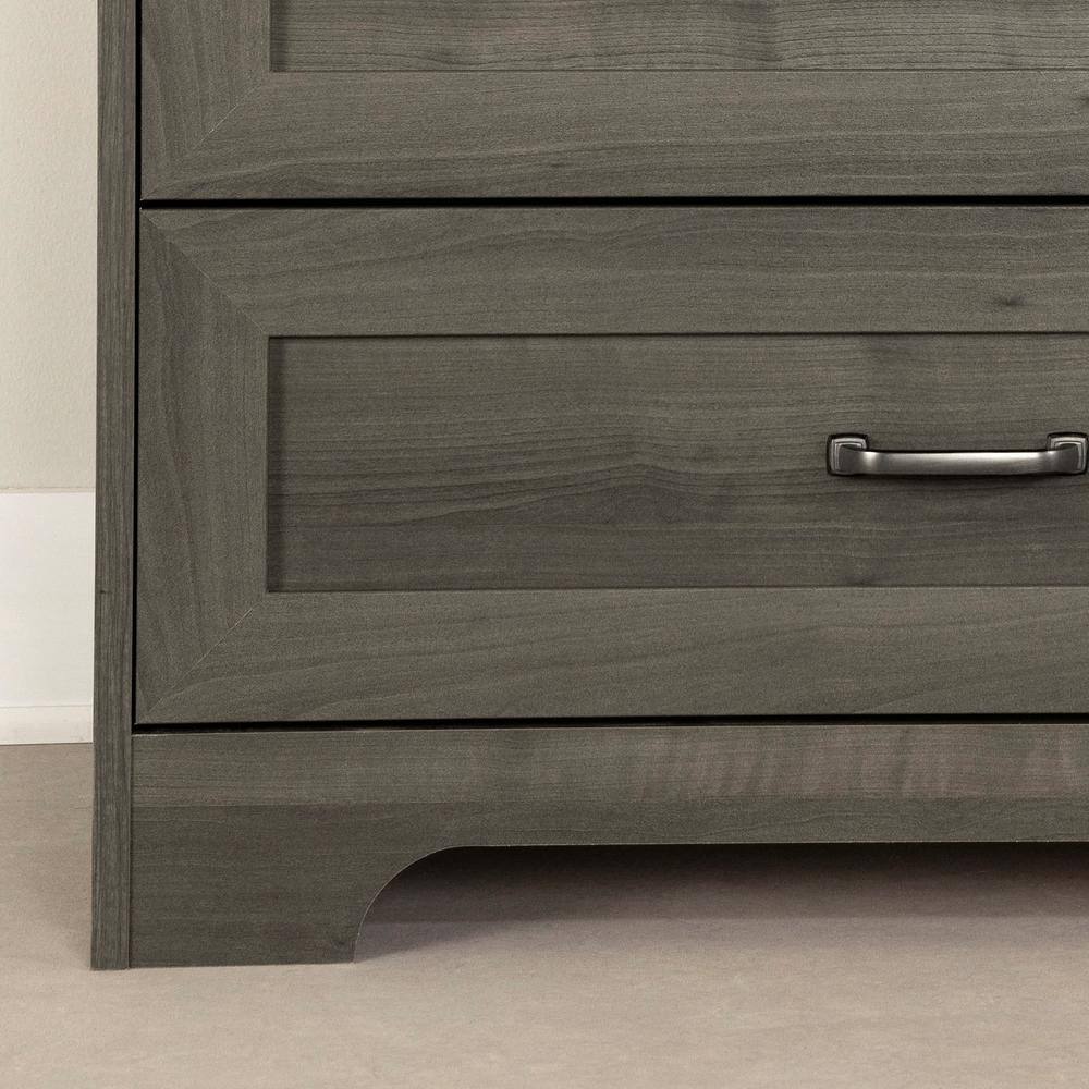 Gray Maple 2-Drawer Farmhouse Nightstand
