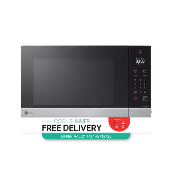NeoChef 1.5 cu. ft. 1100-Watt Countertop Microwave in Stainless Steel with Smart Inverter