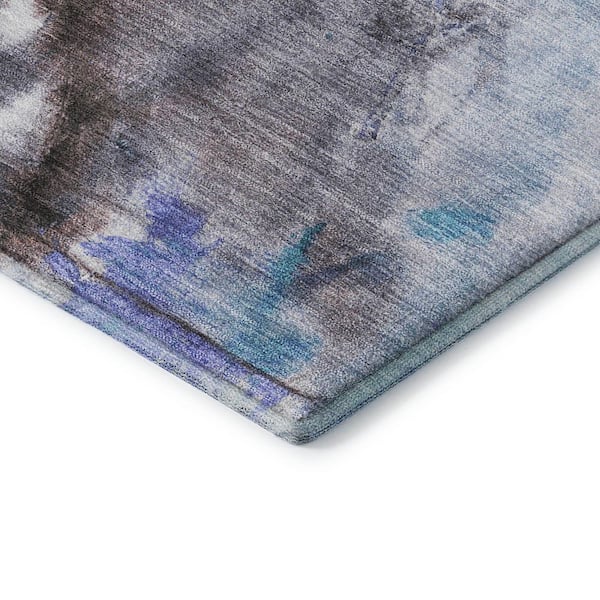 Mayfield Premium Machine Washable Abstract AMF2202 Lavender 3 ft. x 4 ft. Area Rug