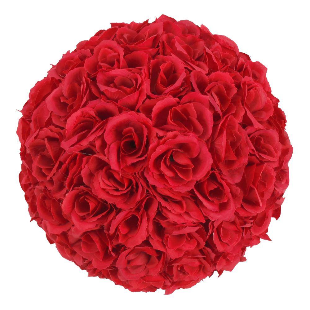 9.8 in. Wine Red Flower Ball Wedding Decoration