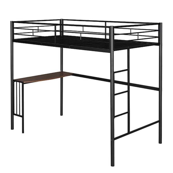 Harper & Bright Designs Detachable Metallic Black Twin over