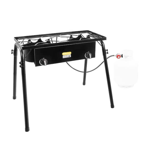 VIVOHOME Outdoor Built-In Double Side Burner Stove on Stand with Detachable  Legs X002AT52HB - The Home Depot