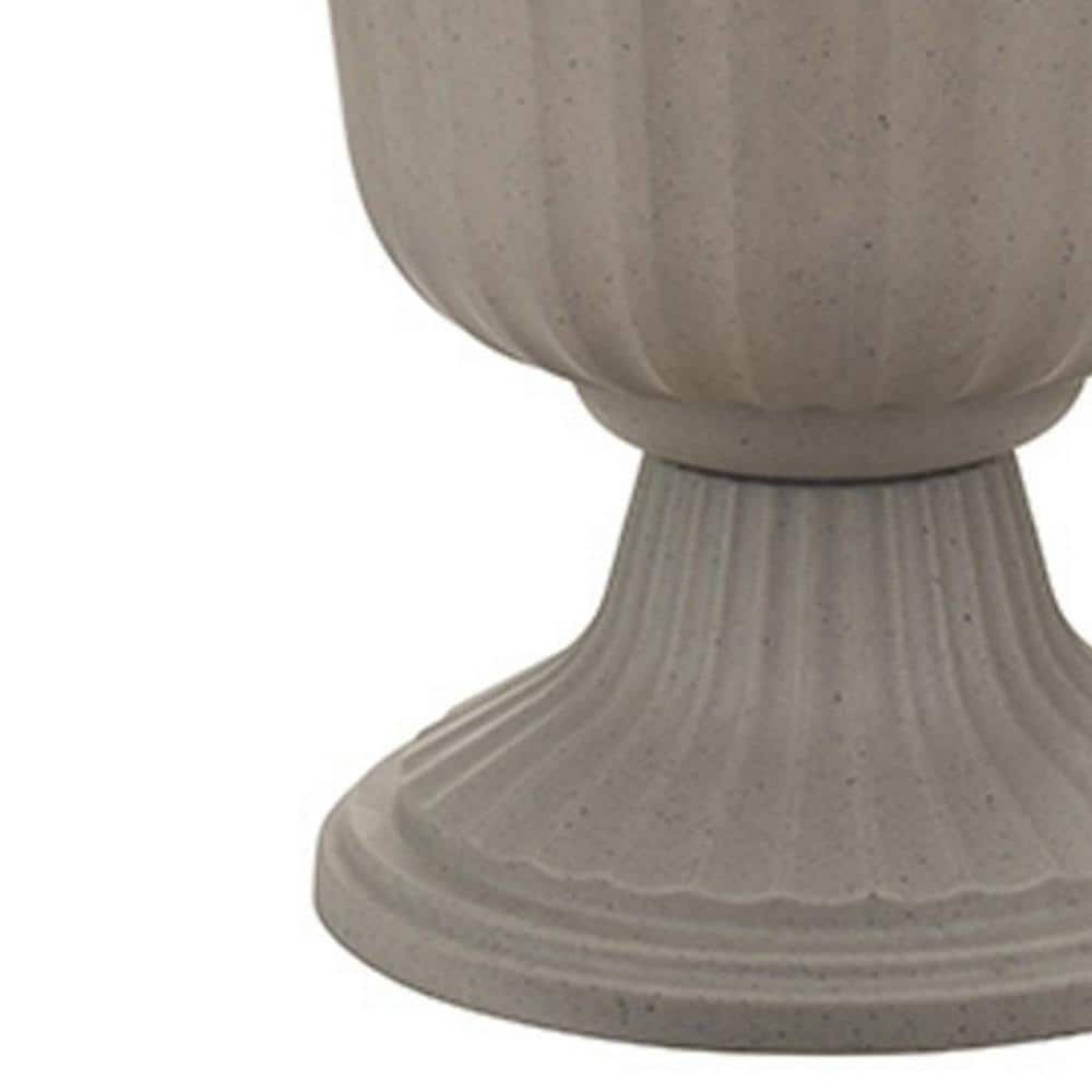 14" Stone Outdoor Lightweight Resin Utopian Urn Planter (2 Pack)