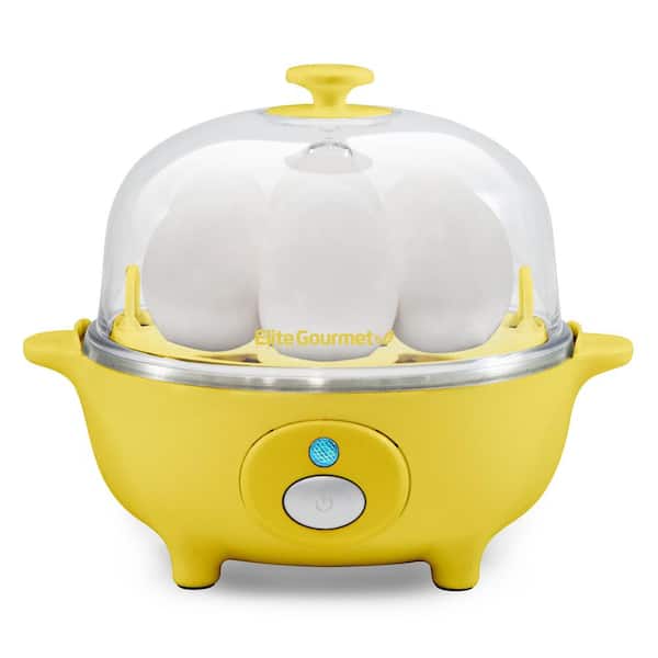 Retro Electric Large Hard-Boiled Egg Cooker, 7 Capacity, Poached