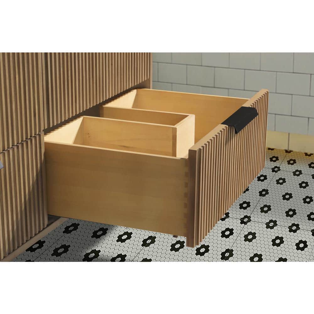 San Diego 55'' Weathered Fir Double Bathroom Vanity