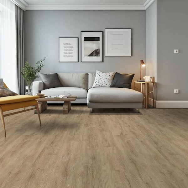 Duneside Oak 12 MIL x 7 in. W x 48 in. L Waterproof Click Lock Luxury Vinyl Plank Flooring (23.76 sqft/case)