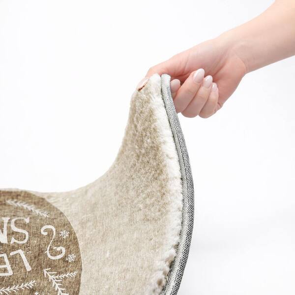 Dream Shag Premium Machine Washable Abstract ADS218 Latte 10 ft. x 14 ft. Area Rug