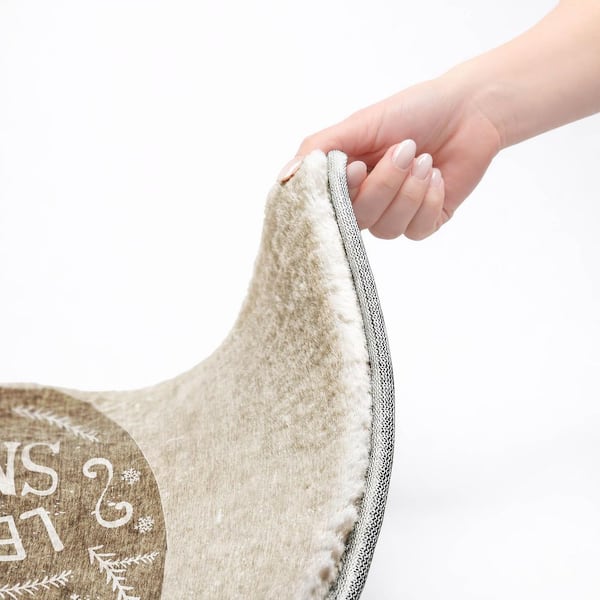 Dream Shag Premium Machine Washable Abstract ADS218 Latte 8 ft. x 10 ft. Area Rug