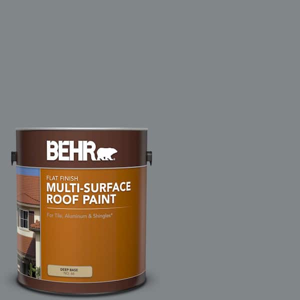 BEHR 1 gal. #PFC-64 Storm Flat Multi-Surface Exterior Roof Paint