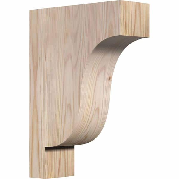 Ekena Millwork 3-1/2 in. x 10 in. x 14 in. Douglas Fir Newport Smooth Corbel