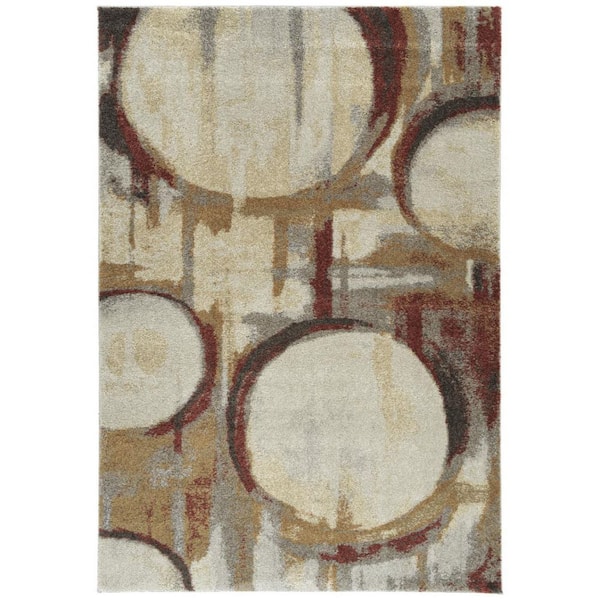 10 X 13 Red Geometric Runner Rug
