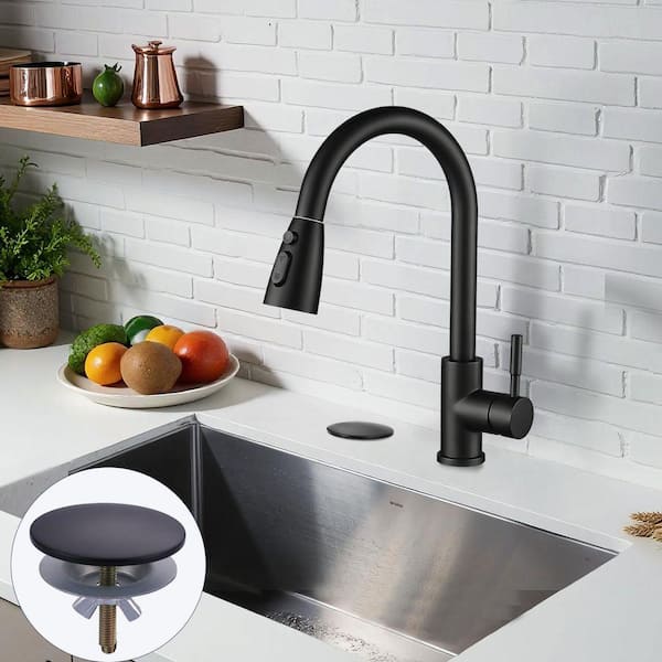Matte Black Sink Hole Cover – 2” Stainless Steel Faucet Hole Plug With Rubber Gasket, Leakproof & Easy Install