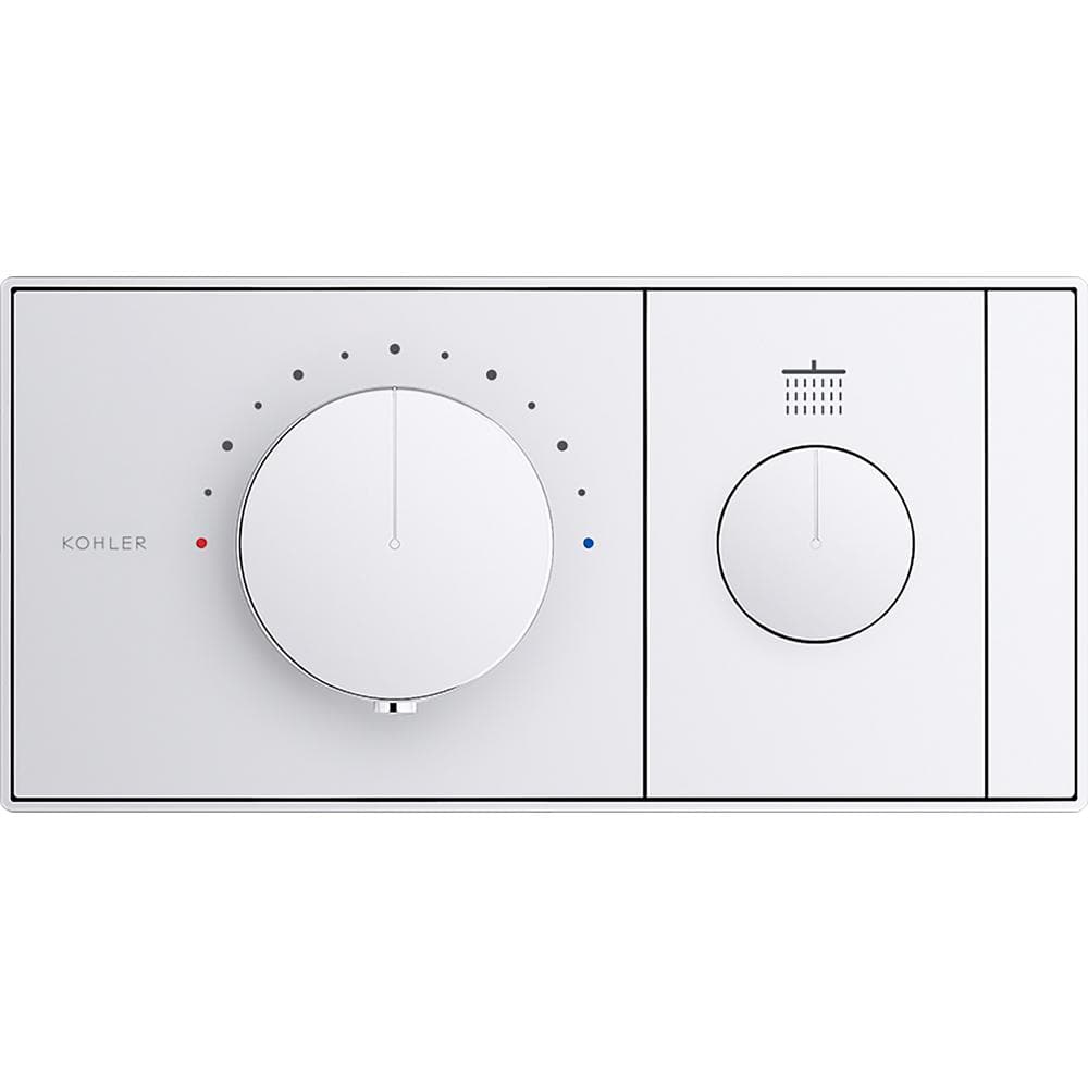 Polished Chrome Thermostatic Valve Control Panel with Knob