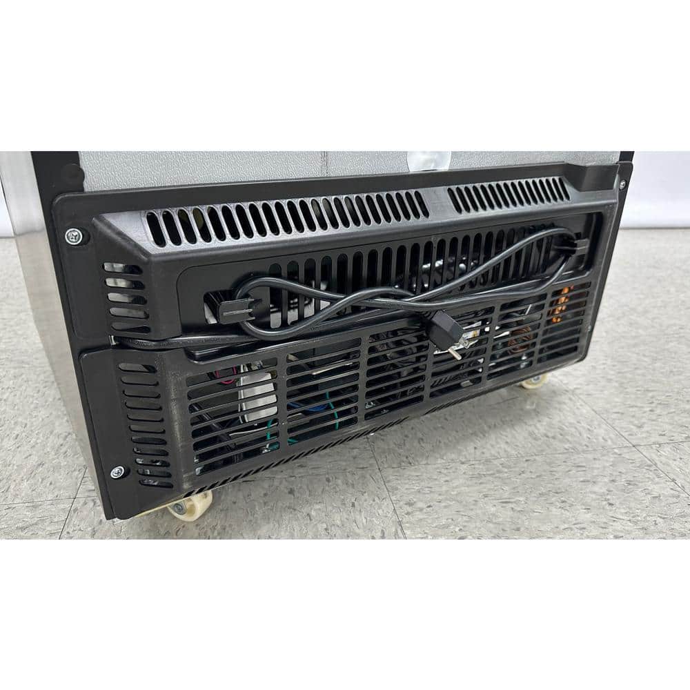 Black Glass Commercial Display Refrigerator with Wire Shelves
