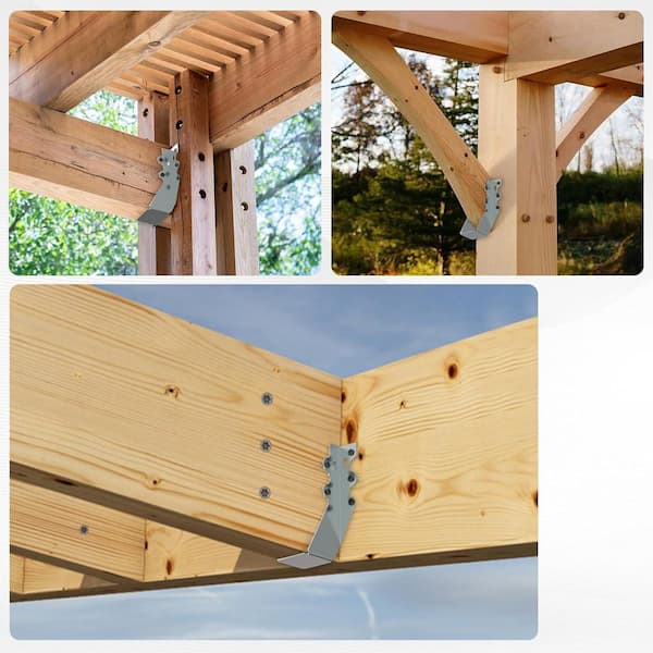 30-Pack 2x6 Steel Joist Hangers - Hurricane Tie Brackets For Deck & Roof Framing